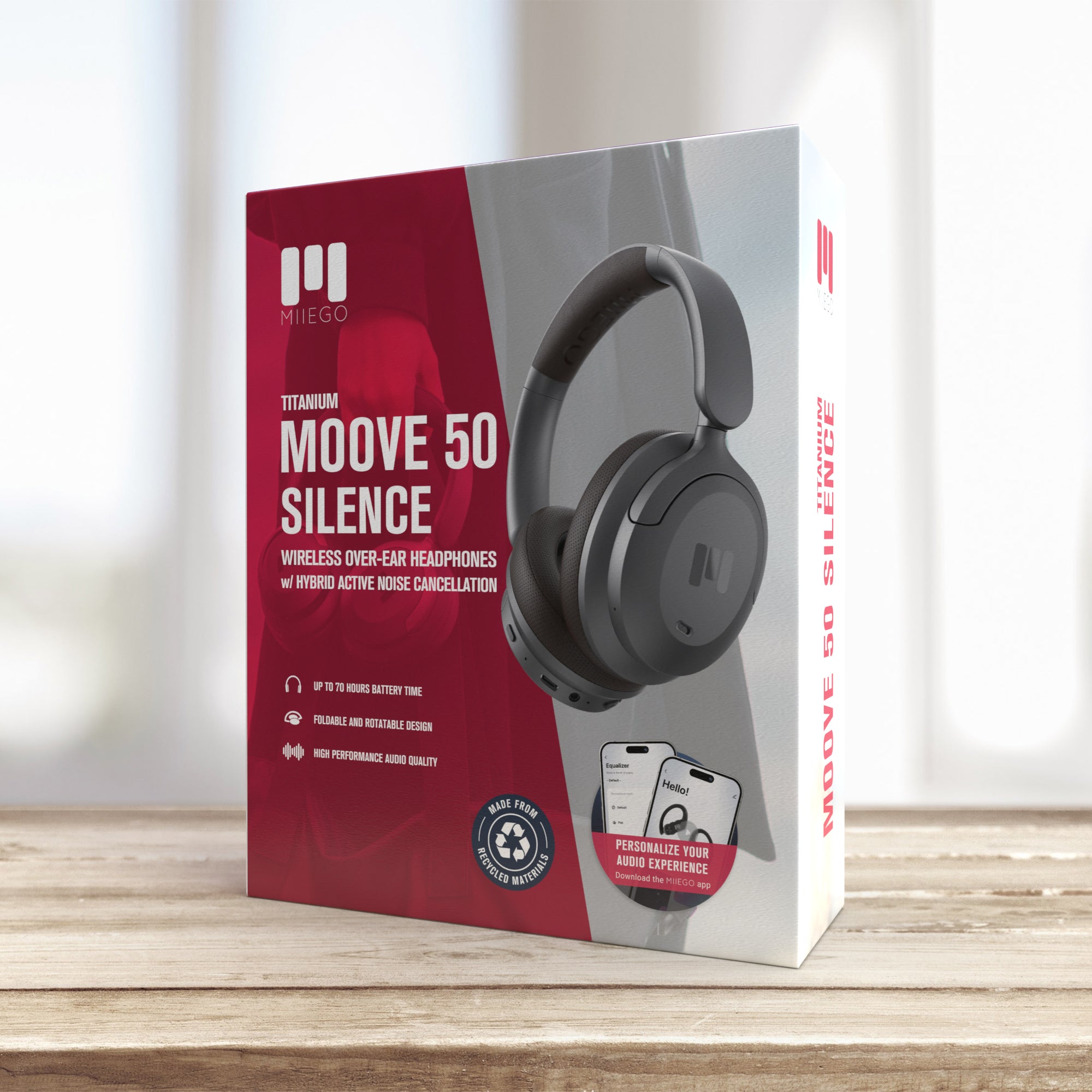 MOOVE 50 SILENCE - HYBRID ANC - Titanium/Dark Brown